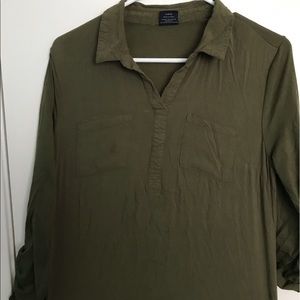 Olive green dress shirt